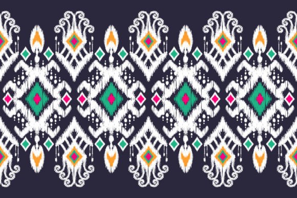 Beautiful Ikat Paisley Embroidery for Holiday Collections