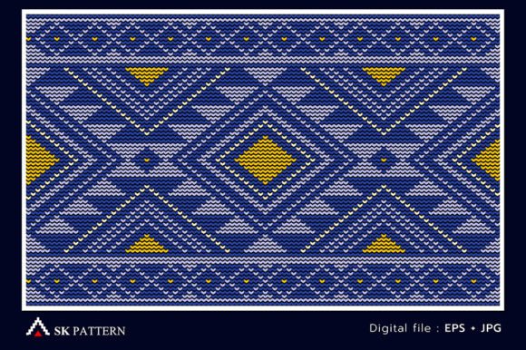 Blue and Orange Embroidery Pattern Review