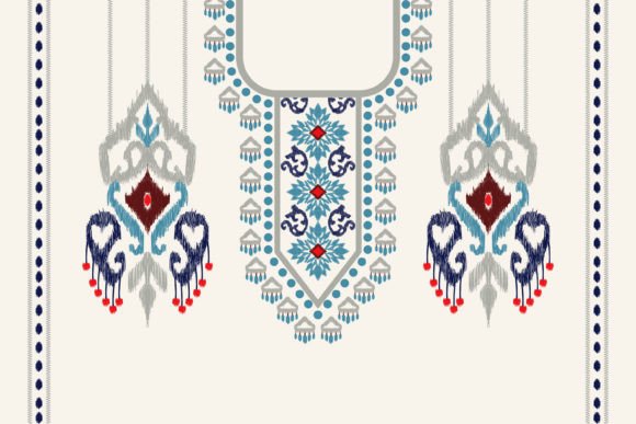 Floral Ikat Neckline Paisley Embroidery Review