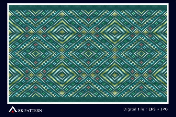 Knitted Pattern Embroidery Seamless for Holiday Collections