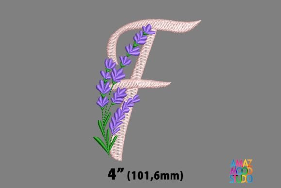 Letter F Floral Lavender Embroidery Review