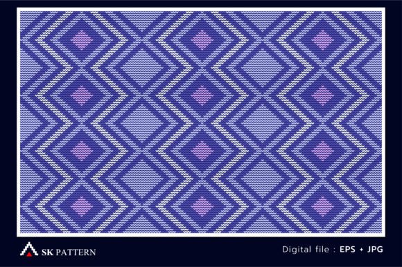 Purple and White Embroidery Pattern for Holiday Creations