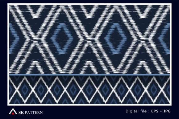 Reviewing Embroidery Continuous Ikat Retro Art