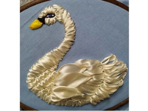 Swan Ribbon Embroidery Tutorial Review