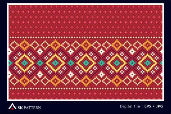 Vector Embroidery Pattern Background Review